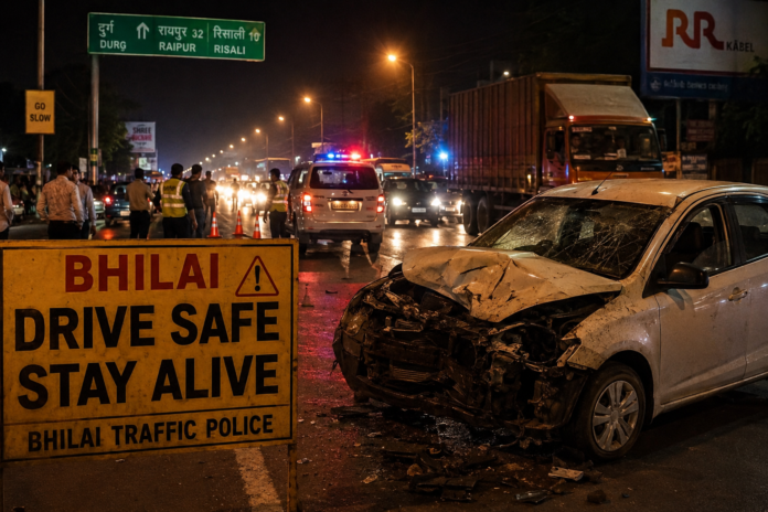 bhilai road accident