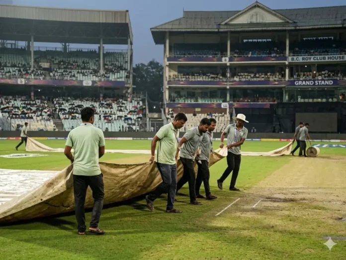 ground staff removing covers